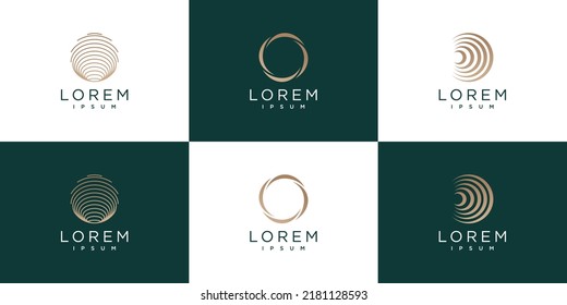 Diseño de logotipo global con concepto único creativo Vector Premium
