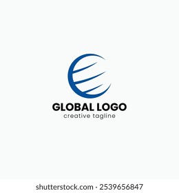 Diseño de logotipo global totalmente editable Plantilla de Vector
