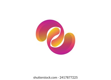 diseño de logotipo global con concepto de logotipo degradado