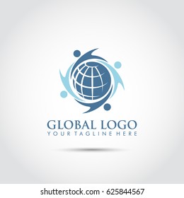 Global Logo Design. Vector Illustrator Eps. 10