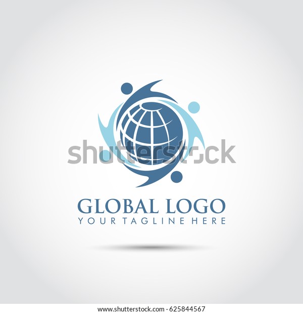 Global Logo Design Vector Illustrator Eps Stock Vector Royalty Free