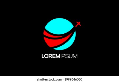 Global logo icon design template vector elements for your company brand. with red and blue color