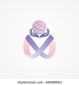 global logo, icon network, pin map