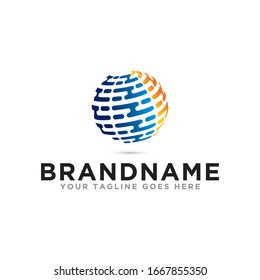 Vector de icono del logotipo global. Plantilla de logotipo abstracto global. Icono de logotipo de diseño simple.