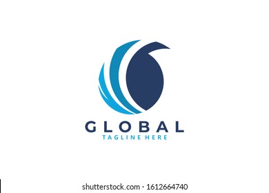 global logo icon vector isolated