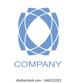 global logo. solid color monochrome logo concept. dark blue.