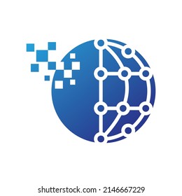 Global logo template vector icon