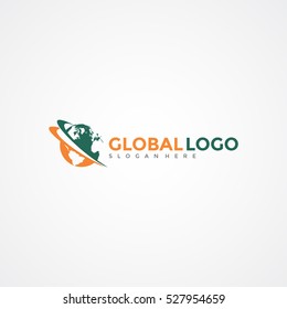 Global logo template. Vector Illustration Eps.10