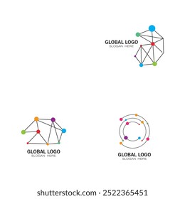Iconos y gráficos del Arte vectorial del logotipo global