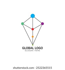 Iconos y gráficos del Arte vectorial del logotipo global