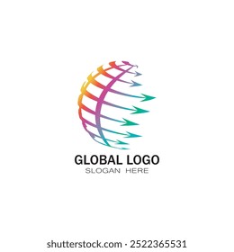 Iconos y gráficos del Arte vectorial del logotipo global