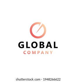 global logo vector design with modern and luxurious style for business and industrial companies