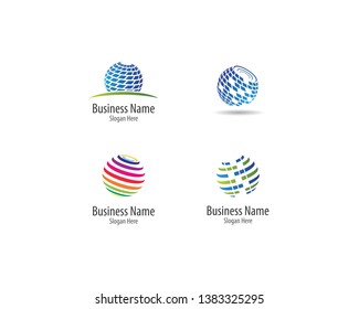 Global logo vector icon illustration design
