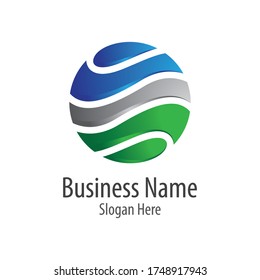 Diseño del icono del vector del logotipo global