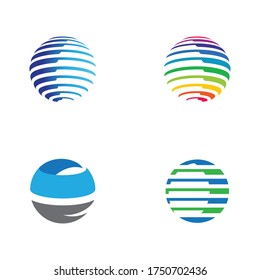 Global logo vector icon illustration design