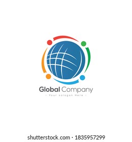 
Global logo vector icon illustration design.