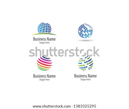 Global logo vector icon illustration design