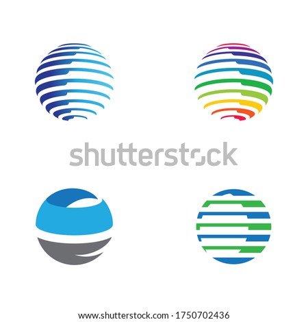 Global logo vector icon illustration design