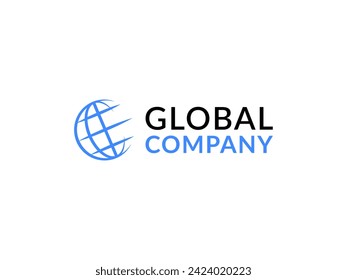 ilustración vectorial de logotipo global. plantilla de logotipo de línea simple