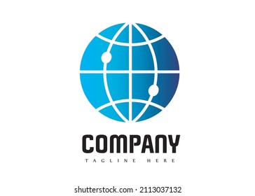 logotipo global , logotipo web , logotipo mundial , mundo , ilustraciones del logotipo, ilustración vectorial, imagen vectorial, azul