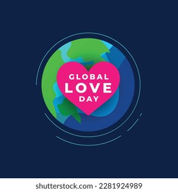 Global love day celebrations design template