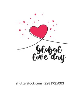 Global love day celebrations design template