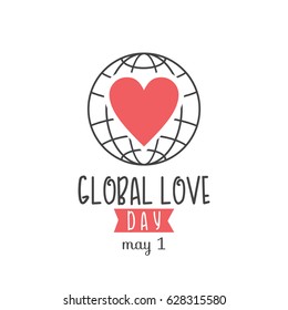 Global Love Day Logo Vector Template Stock Vector (Royalty Free) 628315580