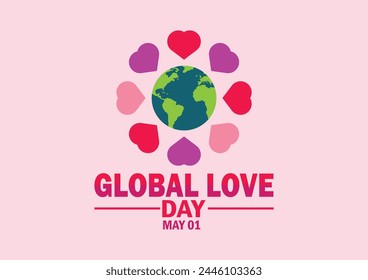 Global Love Day wallpaper with shapes and typography. Global Love Day, background