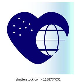 global in love vector illustration