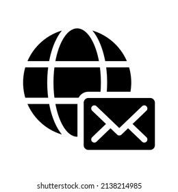 Global Mail Icon Vector Symbol Design Illustration