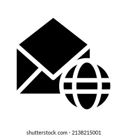 Global Mail Icon Vector Symbol Design Illustration