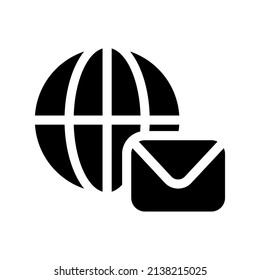Global Mail Icon Vector Symbol Design Illustration
