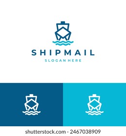 Global Mail Shipping Logo Design Illustration