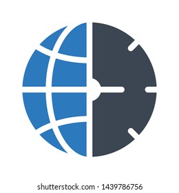 global management glyph color vector icon