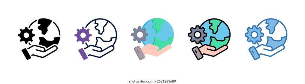 Icono de gestión global para el diseño