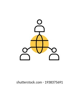 global management icon vector illustration. modern colored icon style. isolated on white background