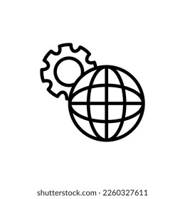 Globales Management Symbol in Vektorgrafik. Logotyp
