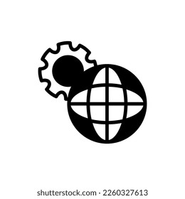 Global Management icon in vector. Logotype