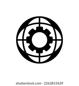 Global Management icon in vector. Logotype