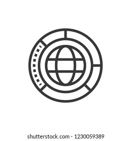 Global Management Modern Simple Vector Icon