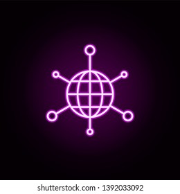 global management neon icon. Elements of business set. Simple icon for websites, web design, mobile app, info graphics