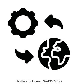 Global management Vector Icon which can easily modify or edit