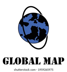 global map icon design vector