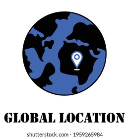 global map icon design vector