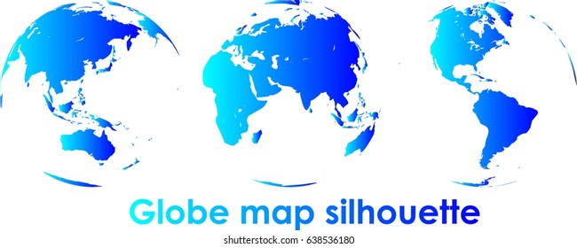 Global map  silhouette. Vector illustration.