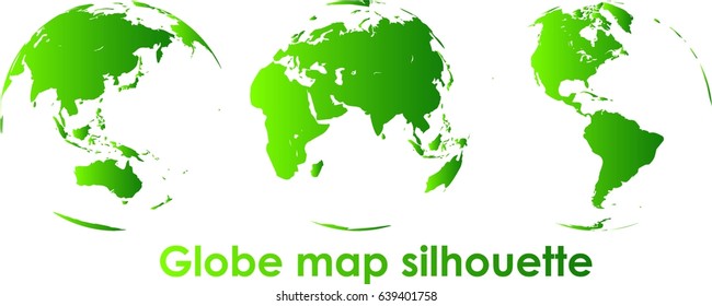 Global map silhouette. Vector illustration.