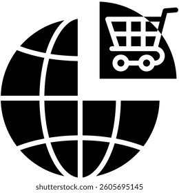 Global Market Icon Element for Design