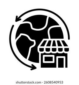 Global Market Icon Element for Design