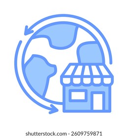 Global Market Icon Element for Design