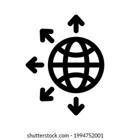 global market icon or logo isolated sign symbol vector illustration - high quality black style vector icons
